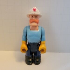 Fisher Price‎ Husky Helpers Fireman Fire Fighter 3.5" Inches Figure Vintage 1977